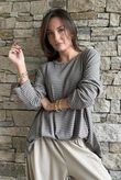 Agnes Stripe Trapeze Top Earth Marl